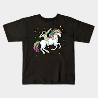 Space Astronaut Dabbing Unicorn Cosmos Gift Kids T-Shirt